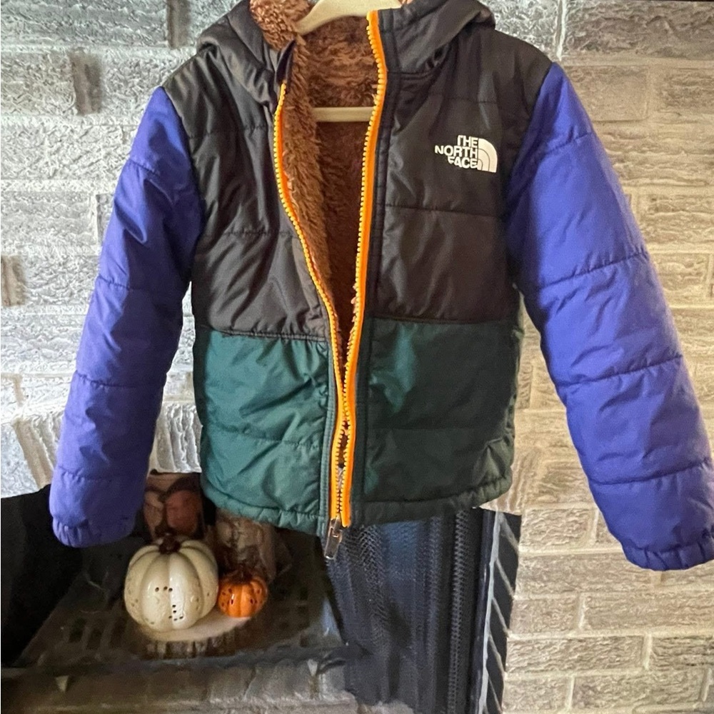 The North Face Kids' Jacket in Blue, Green, and Black
